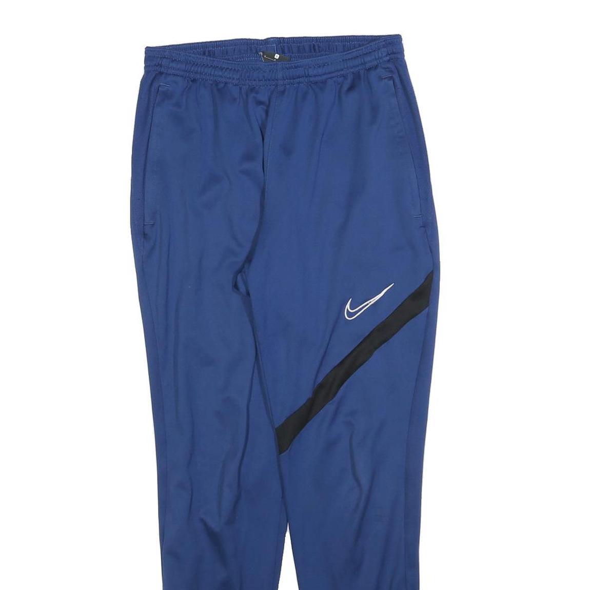 NIKE Mens Joggers Blue & Black Slim Tapered S W26 L28 Nike Swoosh Sportswear