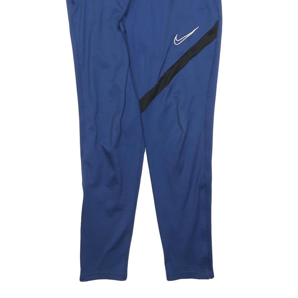 NIKE Mens Joggers Blue & Black Slim Tapered S W26 L28 Nike Swoosh Sportswear