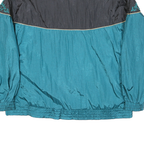 LAVON Womens Blue & Black Jacket L Nylon Plain Zip Lightweight Casual