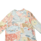 PREMIER Womens Pastel Pink & Blue Printed Shirt L Lightweight Relaxed Fit