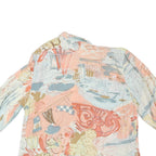 PREMIER Womens Pastel Pink & Blue Printed Shirt L Lightweight Relaxed Fit