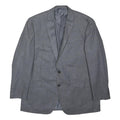 RALPH RALPH LAUREN Mens Grey Blue 2XL Silk Blend Button Jacket Plain Tailored