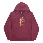 THE NORTH FACE Mens Maroon Hoodie L Cotton Blend Pullover Casual Hooded