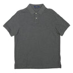 POLO RALPH LAUREN Mens Grey Short Sleeve Plain L Cotton Blend Polo Shirt