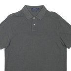 POLO RALPH LAUREN Mens Grey Short Sleeve Plain L Cotton Blend Polo Shirt