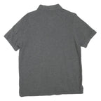 POLO RALPH LAUREN Mens Grey Short Sleeve Plain L Cotton Blend Polo Shirt