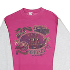 Womens Pink & Grey Orlando Florida Graphic Crew Neck Sweatshirt S Casual