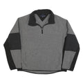 TOMMY HILFIGER Mens Grey & Black Pullover Plain V-Neck Basic Knit XL Zip Jumper