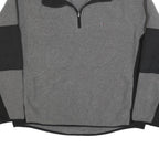 TOMMY HILFIGER Mens Grey & Black Pullover Plain V-Neck Basic Knit XL Zip Jumper
