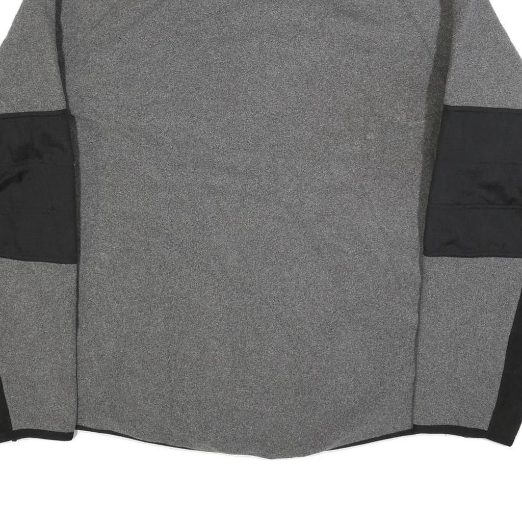 TOMMY HILFIGER Mens Grey & Black Pullover Plain V-Neck Basic Knit XL Zip Jumper