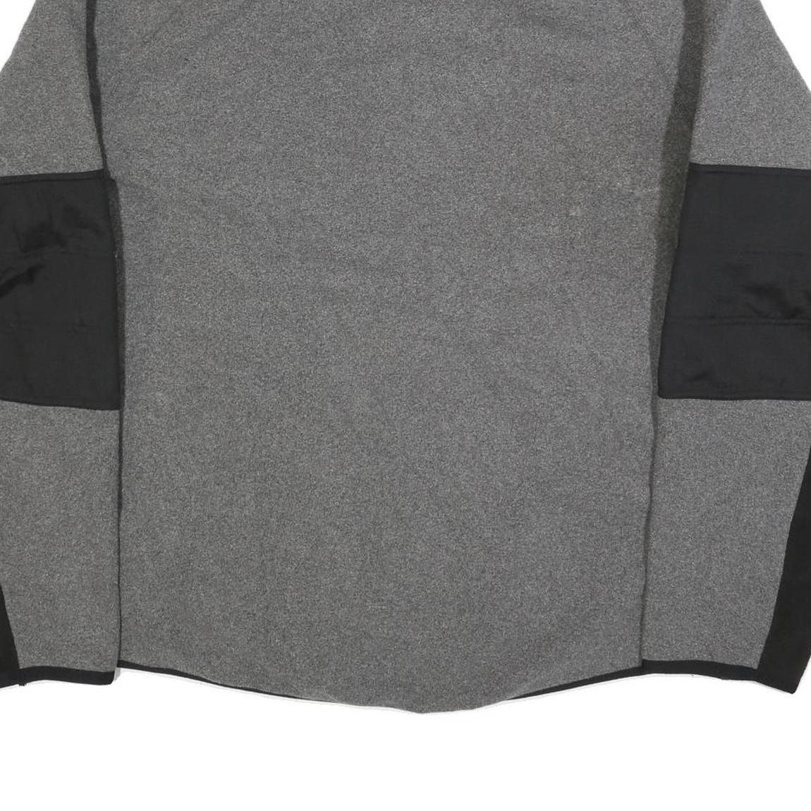 TOMMY HILFIGER Mens Grey & Black Pullover Plain V-Neck Basic Knit XL Zip Jumper