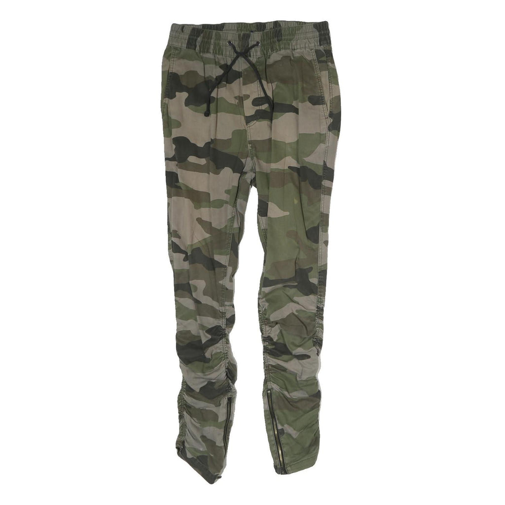 H&M Womens Cotton Blend Camouflage Regular Drawstring Skinny Trousers W28 L28