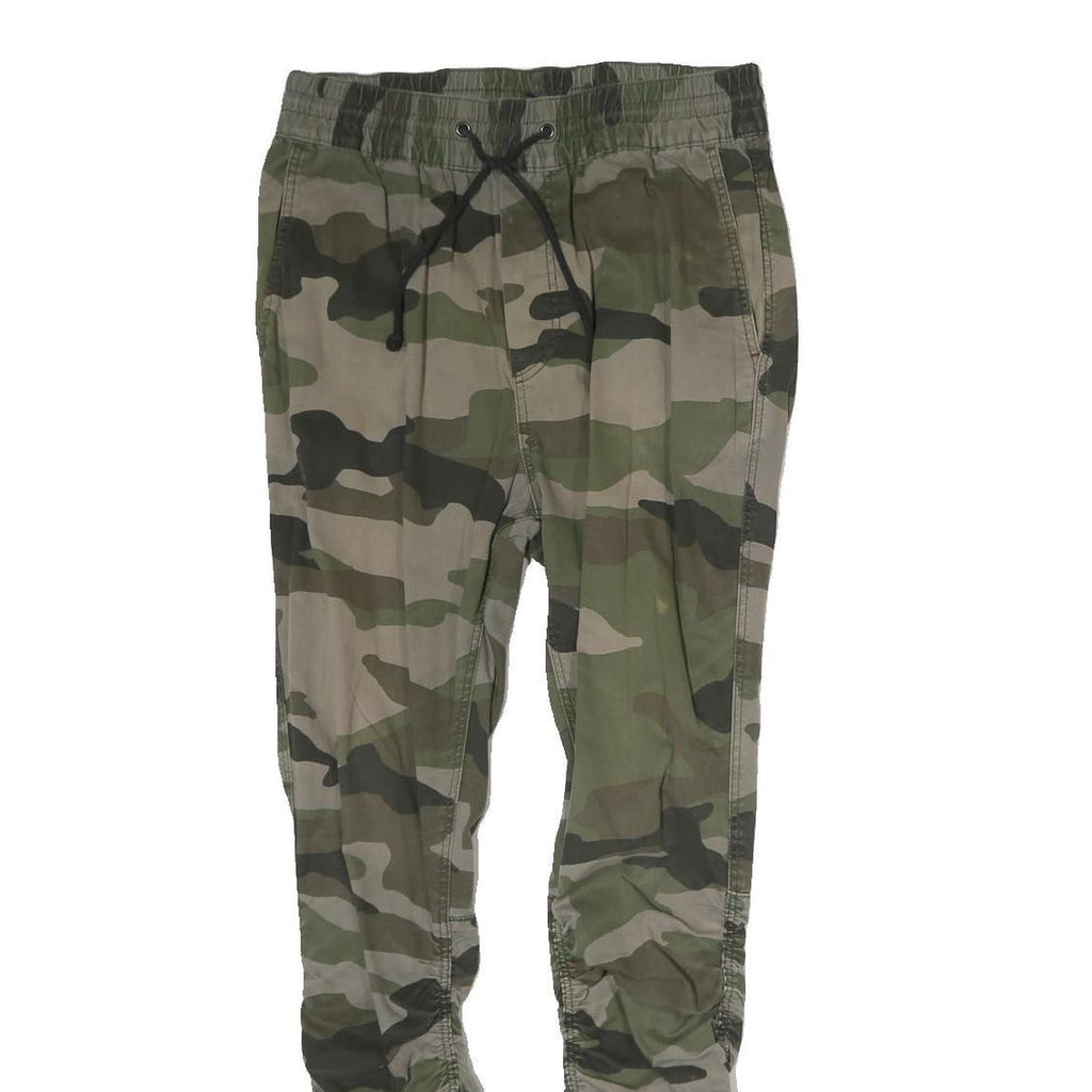 H&M Womens Cotton Blend Camouflage Regular Drawstring Skinny Trousers W28 L28