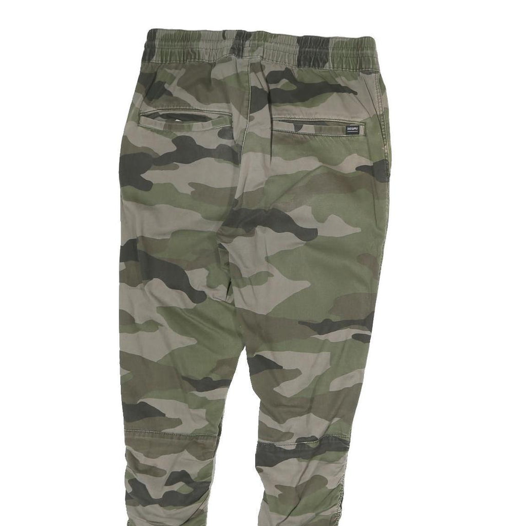 H&M Womens Cotton Blend Camouflage Regular Drawstring Skinny Trousers W28 L28