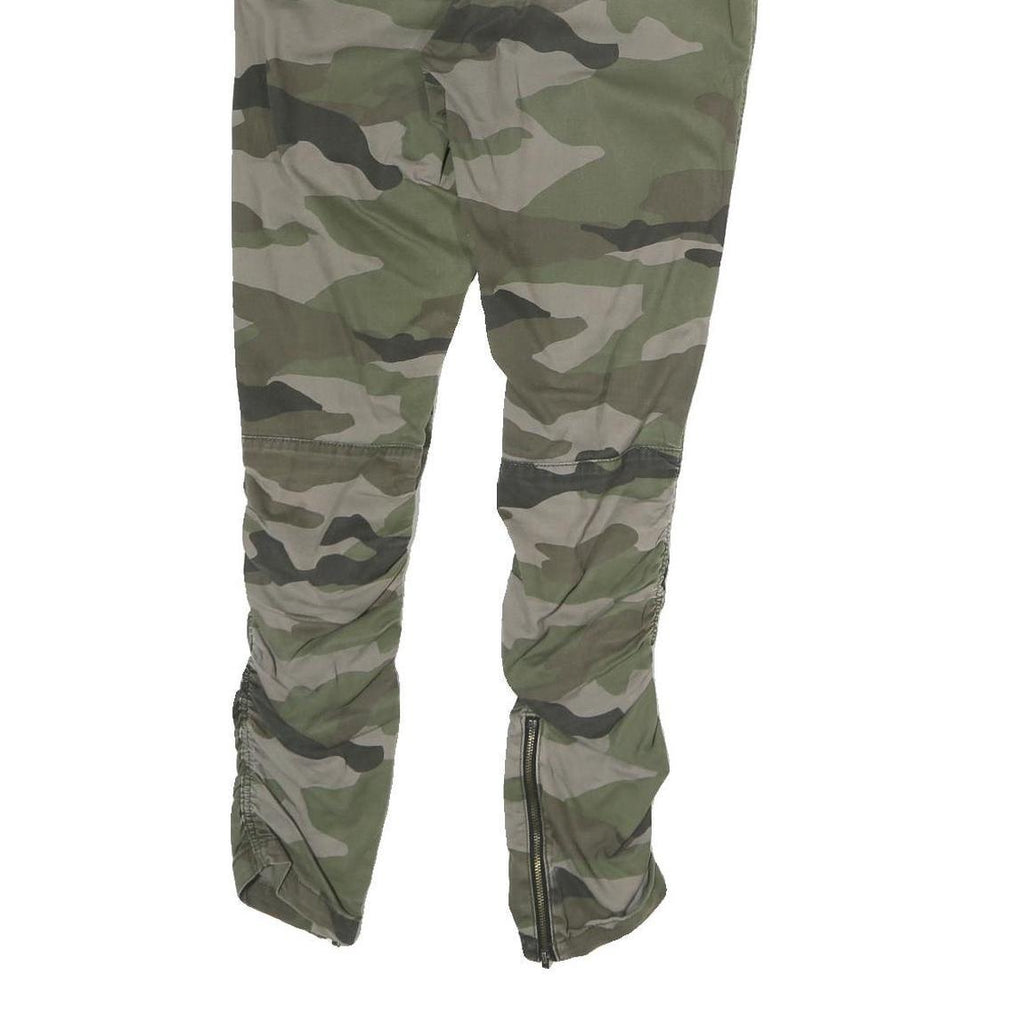 H&M Womens Cotton Blend Camouflage Regular Drawstring Skinny Trousers W28 L28