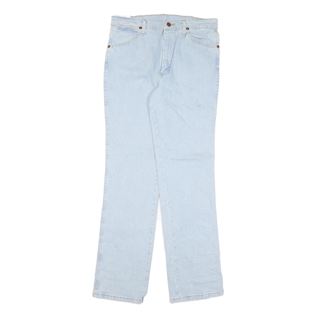 WRANGLER Mens Regular Fit Straight Leg Denim Light Blue W31 L32 Classic Zip
