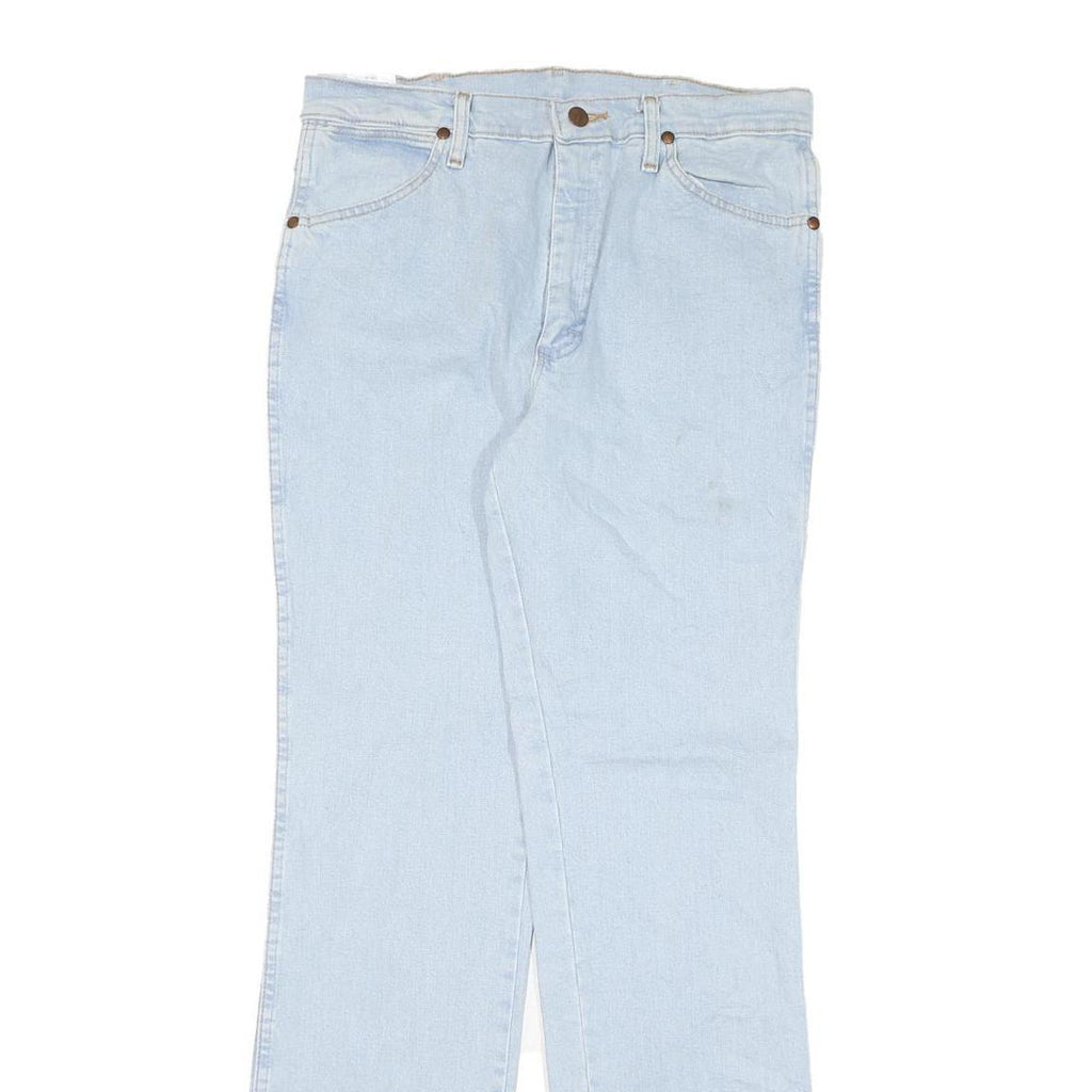 WRANGLER Mens Regular Fit Straight Leg Denim Light Blue W31 L32 Classic Zip