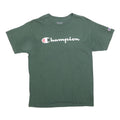 CHAMPION Mens Green Graphic T-Shirt M Short Sleeve Crew Neck Casual
