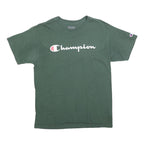 CHAMPION Mens Green Graphic T-Shirt M Short Sleeve Crew Neck Casual