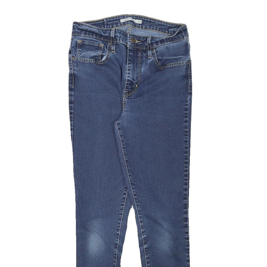 LEVI'S Mens Slim Blue Denim Jeans Zip W25 L27 Stretch Classic Style