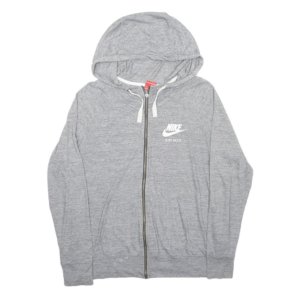 NIKE Womens Grey Pullover Hoodie XL Zip Hoodie Casual Sportswear