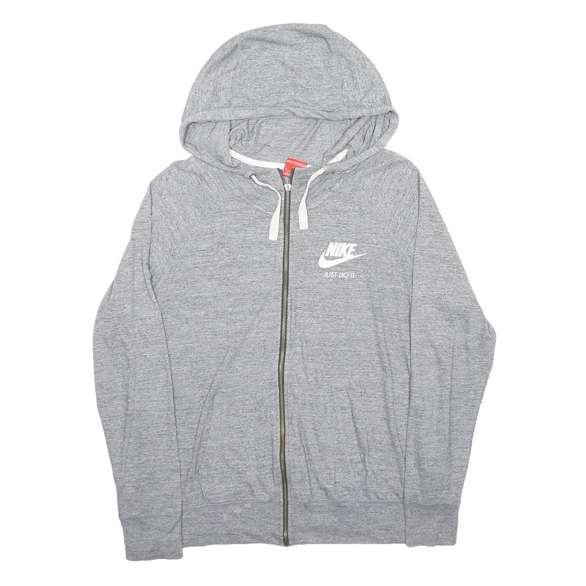 NIKE Womens Grey Pullover Hoodie XL Zip Hoodie Casual Sportswear