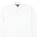 WRANGLER Mens White Button-Down Shirt S Classic Cotton Blend Casual