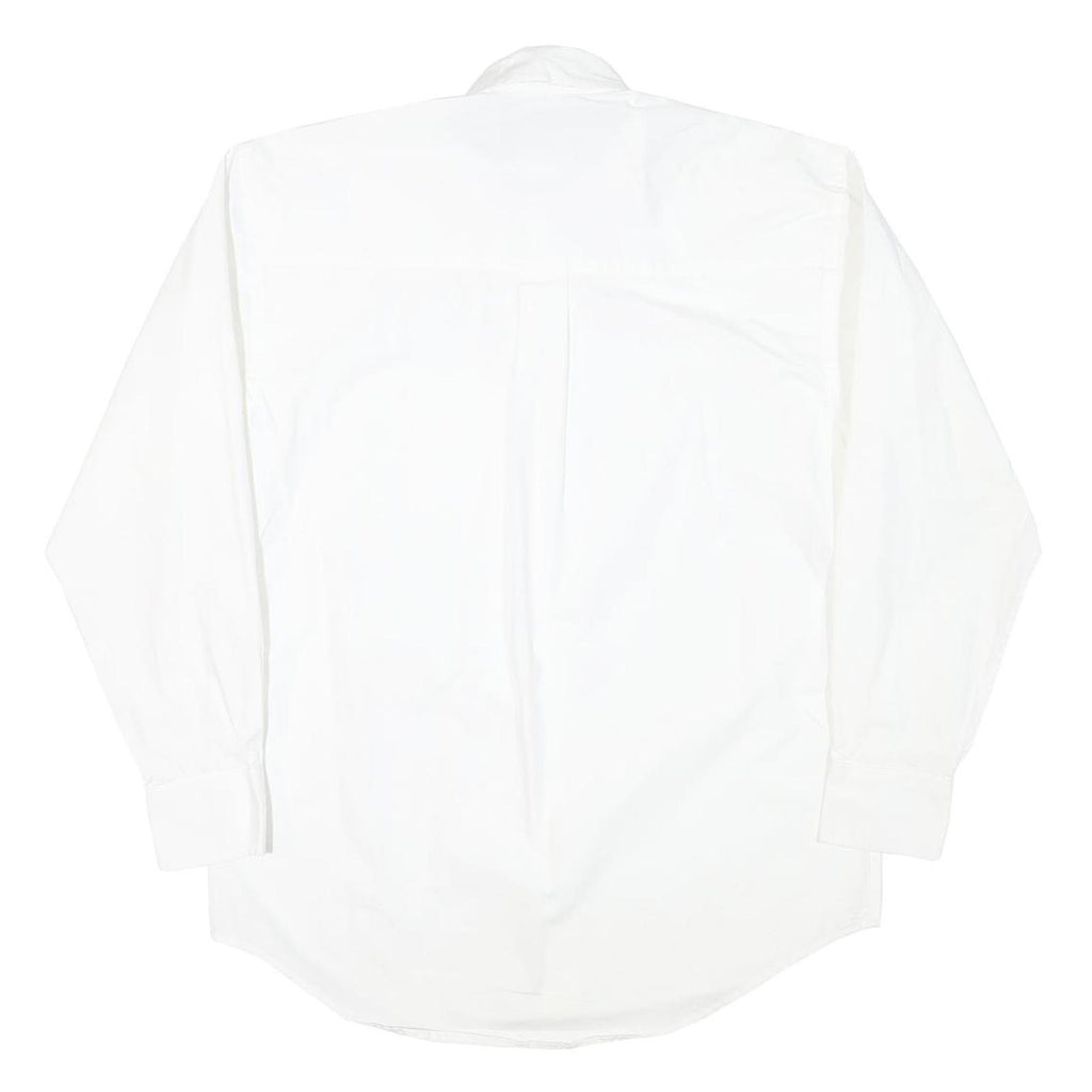 WRANGLER Mens White Button-Down Shirt S Classic Cotton Blend Casual