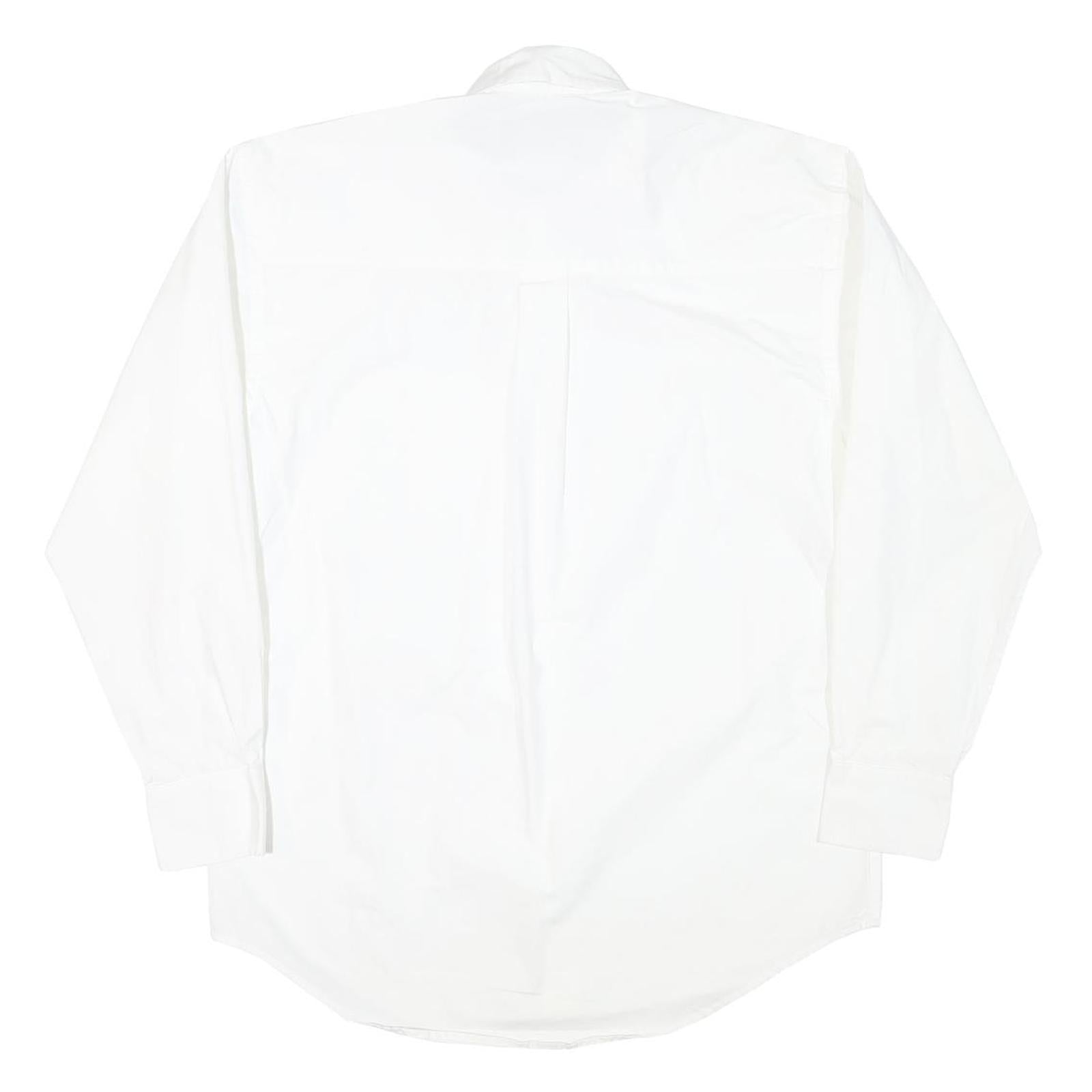 WRANGLER Mens White Button-Down Shirt S Classic Cotton Blend Casual