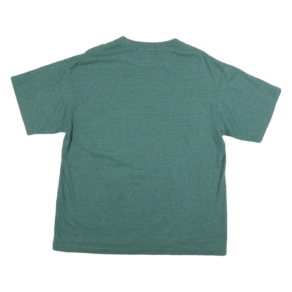 TEEJAYS Mens Green Graphic T-Shirt L Short Sleeve Crew Neck Cotton Blend Jersey