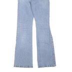 BOG Womens Regular Fit Flared Denim Light Blue Cotton Blend Jeans W24 L32 Zip