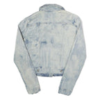 LEVI'S Womens Blue Acid Wash Denim Jacket S Cotton Blend Button Front