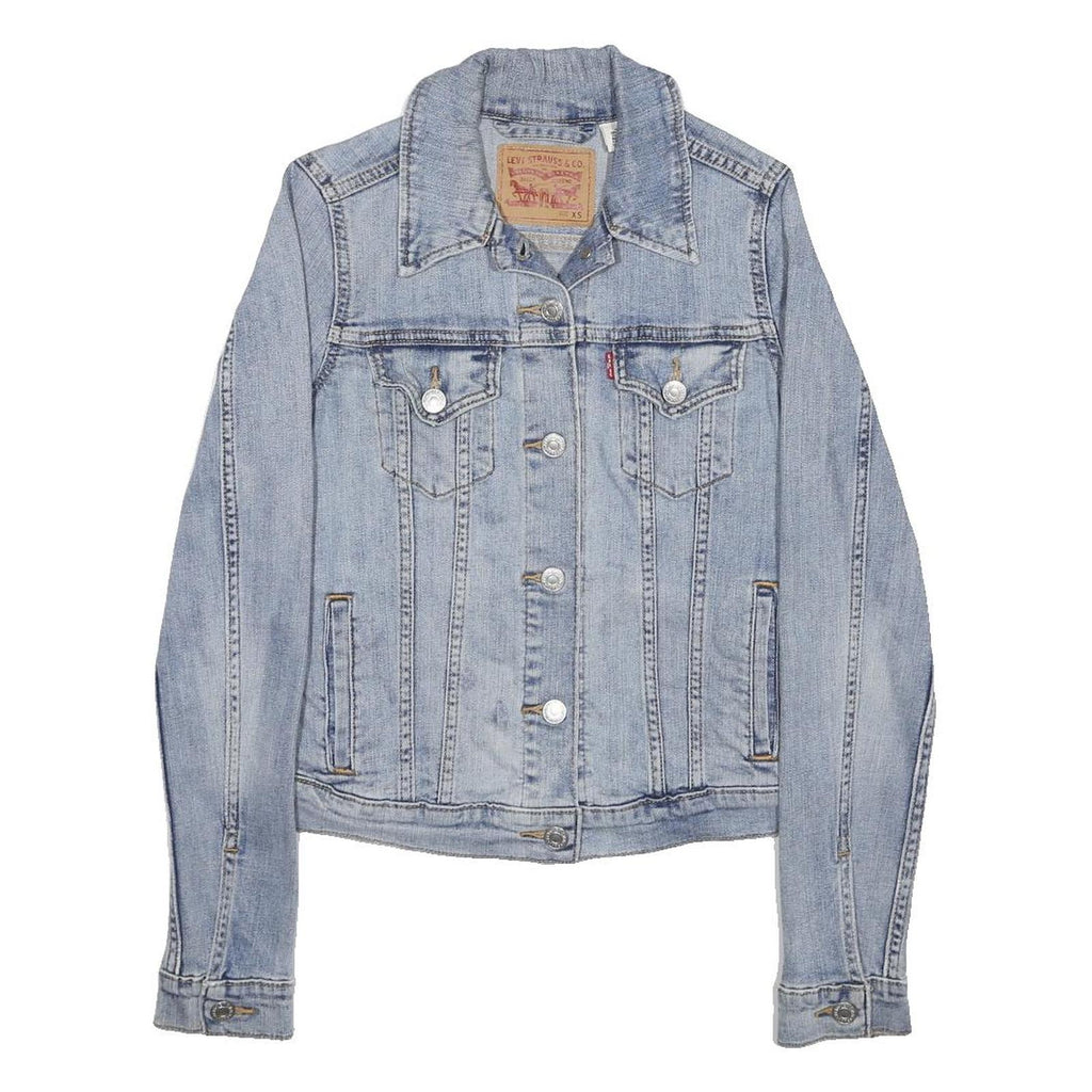 LEVI'S Womens Blue Denim Jacket XS Cotton Blend Classic Button Closure Stylish