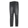 AMERICAN EAGLE Womens Slim Black Denim Stone Wash Jeans W26 L29 Distressed