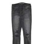AMERICAN EAGLE Womens Slim Black Denim Stone Wash Jeans W26 L29 Distressed