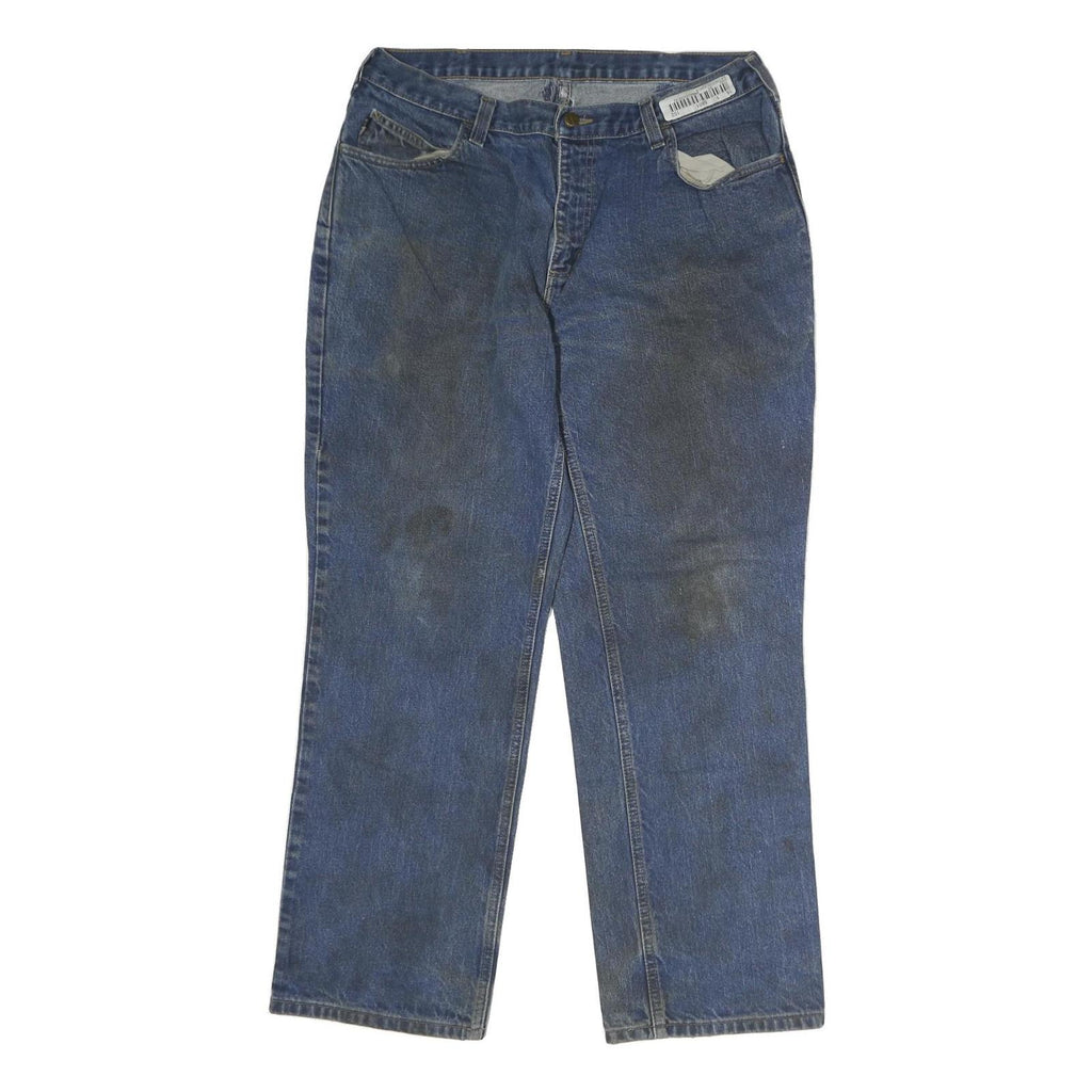 CARHARTT Mens Jeans Blue Regular Straight Denim Medium W32 L30 Workwear Zip