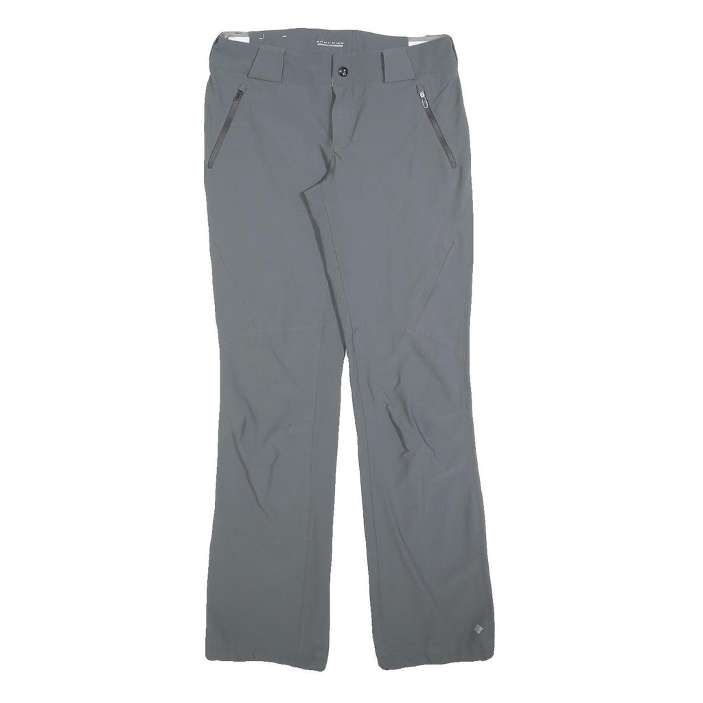 COLUMBIA Womens Polyester Grey Regular Straight Trousers W30 L32 Outdoor Hiking