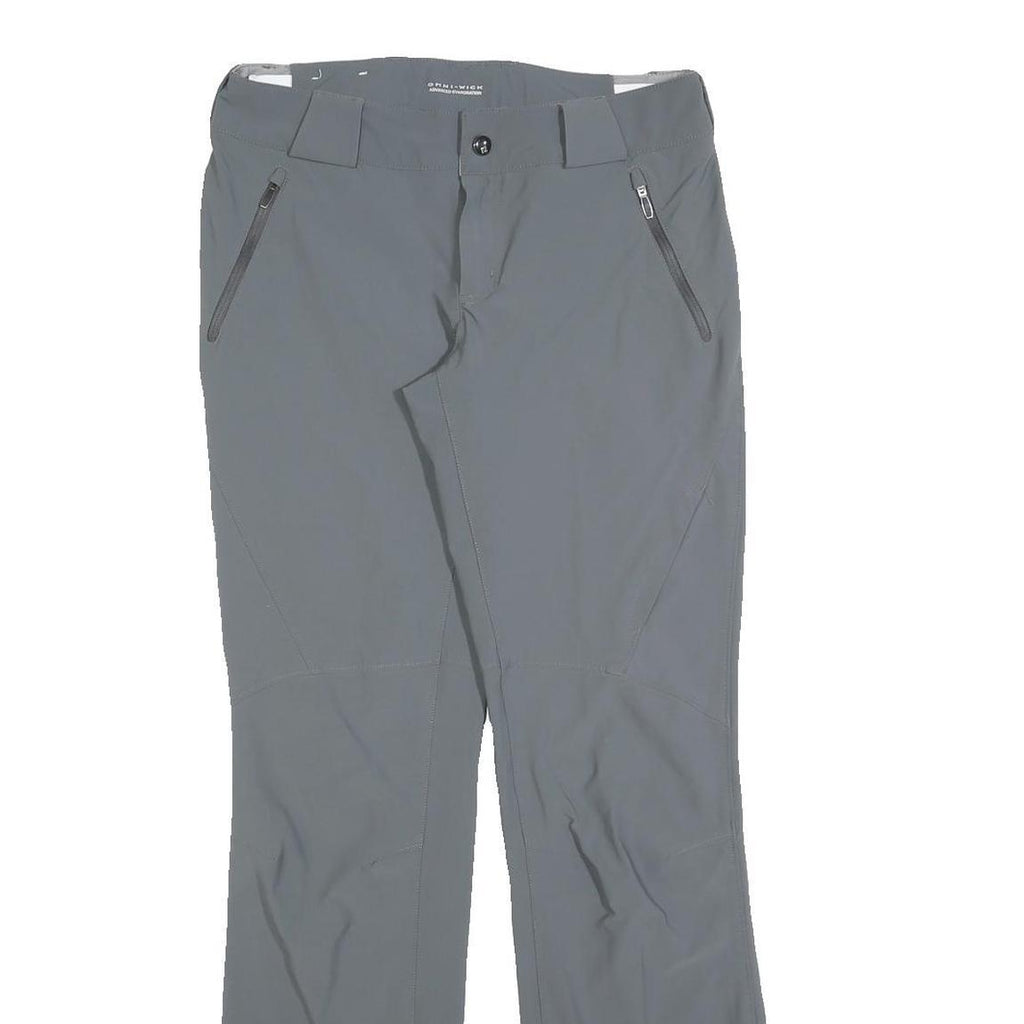 COLUMBIA Womens Polyester Grey Regular Straight Trousers W30 L32 Outdoor Hiking