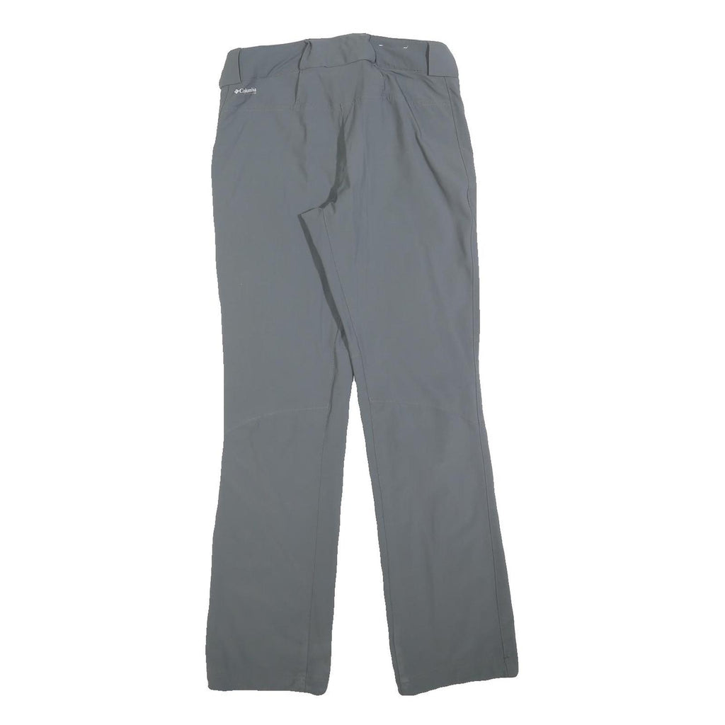 COLUMBIA Womens Polyester Grey Regular Straight Trousers W30 L32 Outdoor Hiking
