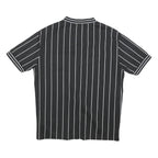 FB SISTER Mens Black & White Striped Baseball Style S Short Sleeve V Neck