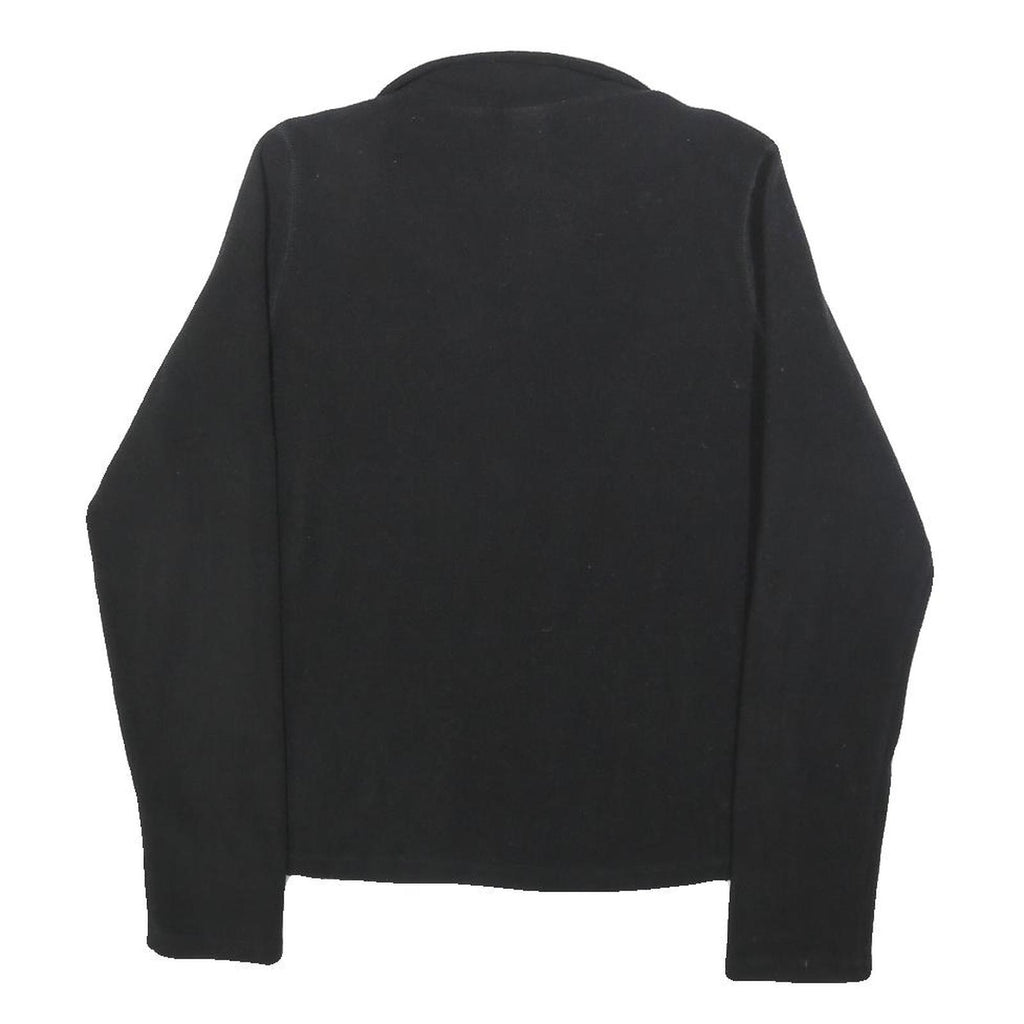 THE NORTH FACE Womens Black Plain Pullover Jumper Quarter Zip XS Outdoor