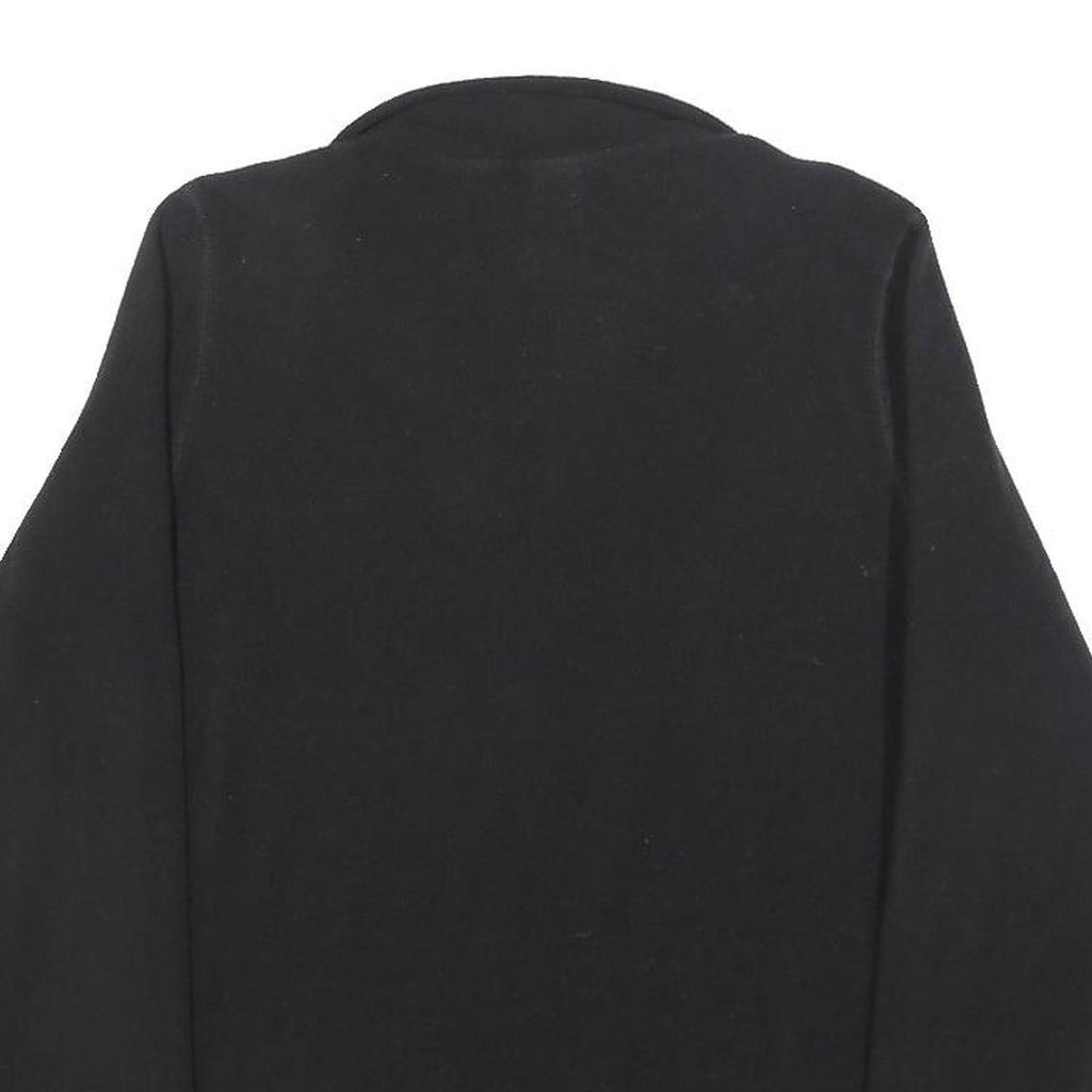 THE NORTH FACE Womens Black Plain Pullover Jumper Quarter Zip XS Outdoor