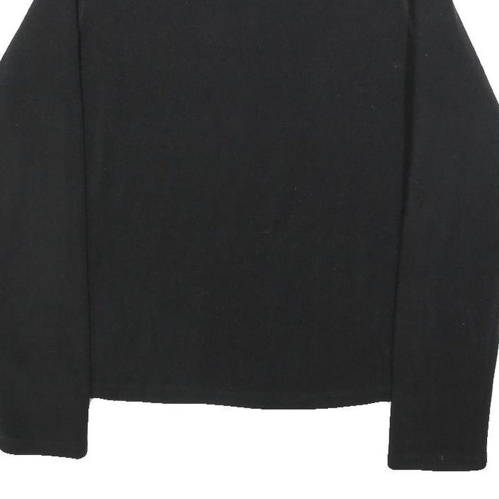 THE NORTH FACE Womens Black Plain Pullover Jumper Quarter Zip XS Outdoor