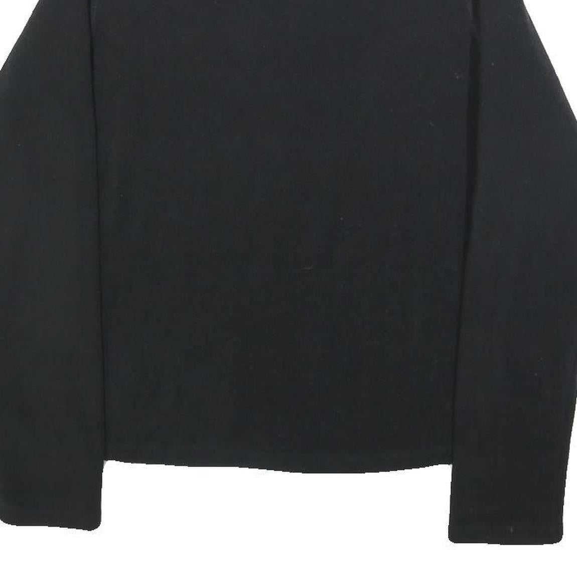 THE NORTH FACE Womens Black Plain Pullover Jumper Quarter Zip XS Outdoor