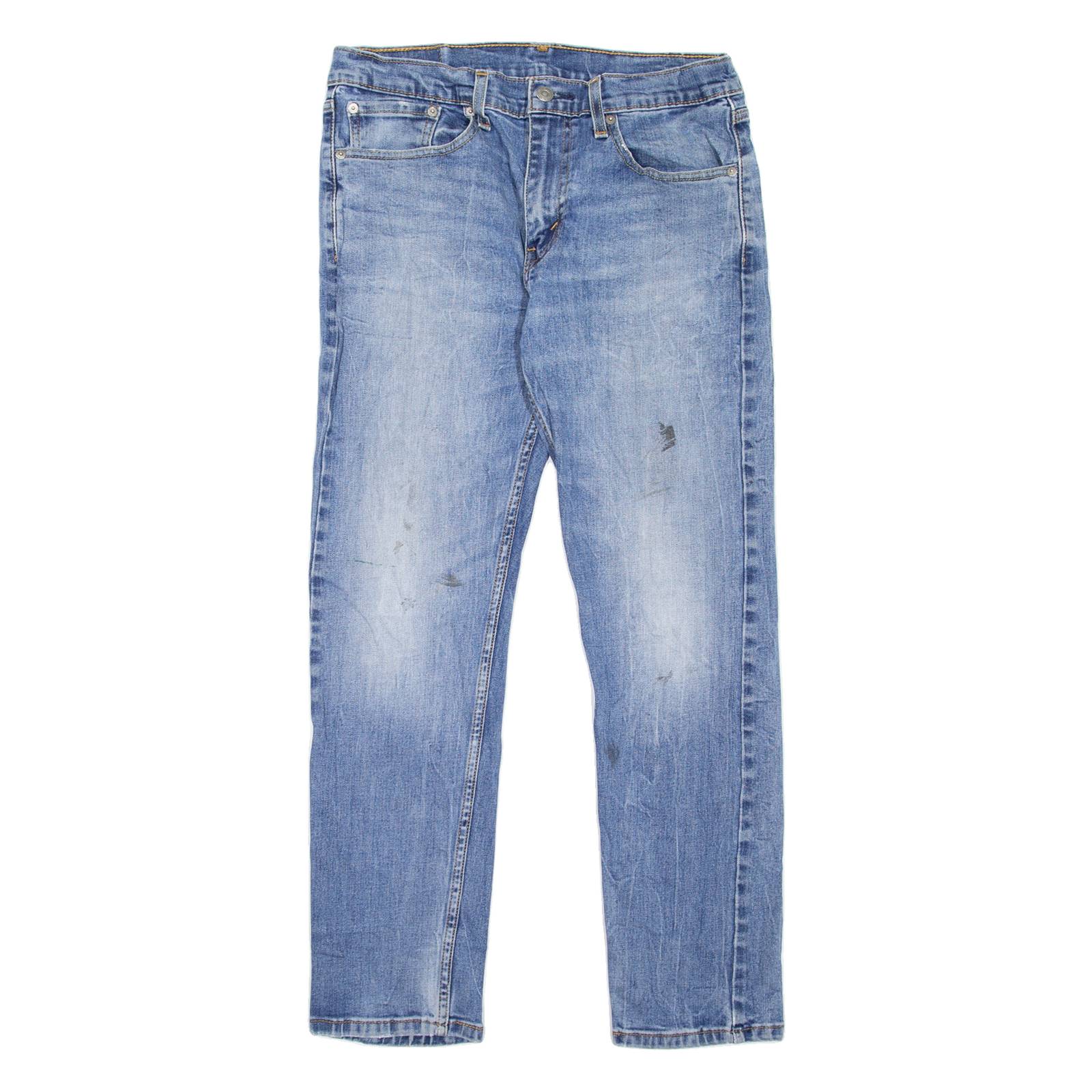 LEVI'S 502 Jeans Mens Blue Regular Tapered Stone Wash W31 L30