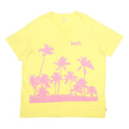 LEVI'S Mens Yellow Pink Graphic T-Shirt XL Short Sleeve Crew Neck Cotton