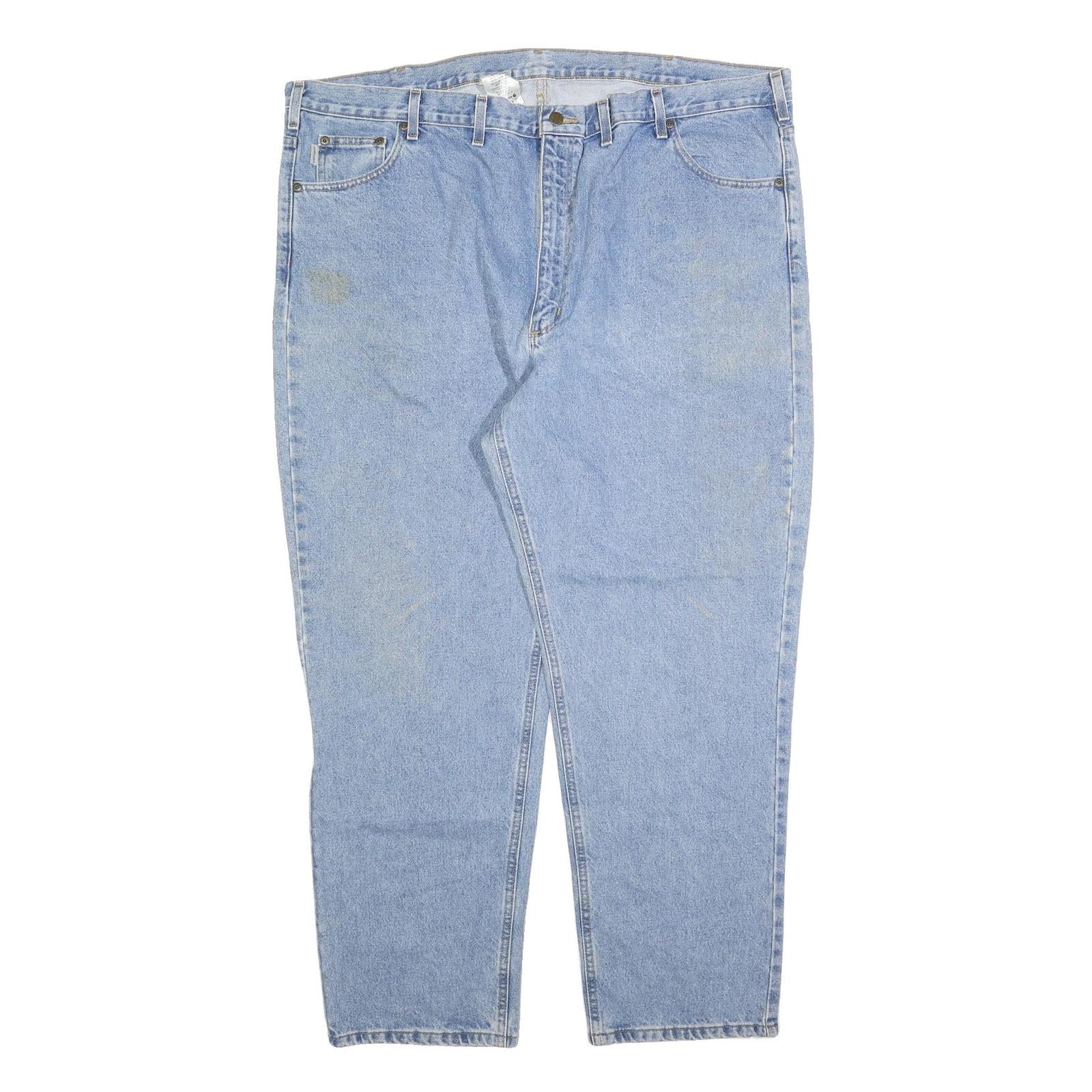 CARHARTT Mens Jeans Light Blue Regular Straight Denim Medium W50 L32 Classic Fit