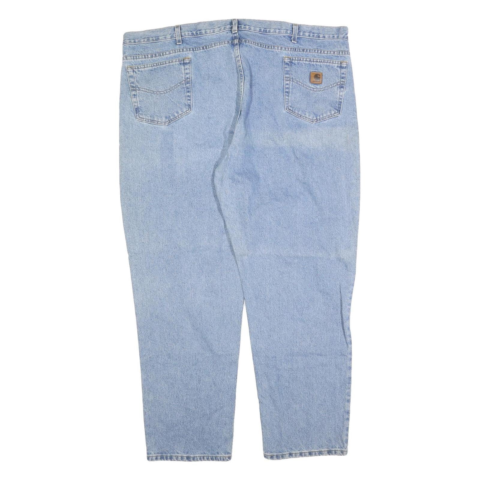 CARHARTT Mens Jeans Light Blue Regular Straight Denim Medium W50 L32 Classic Fit