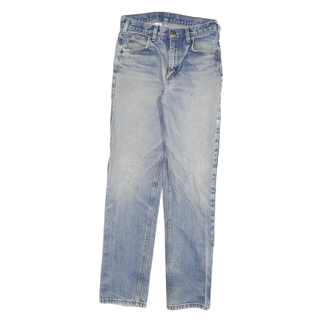 CARHARTT Mens Jeans Blue Regular Straight Denim Medium W28 L32 Zip Cotton Blend