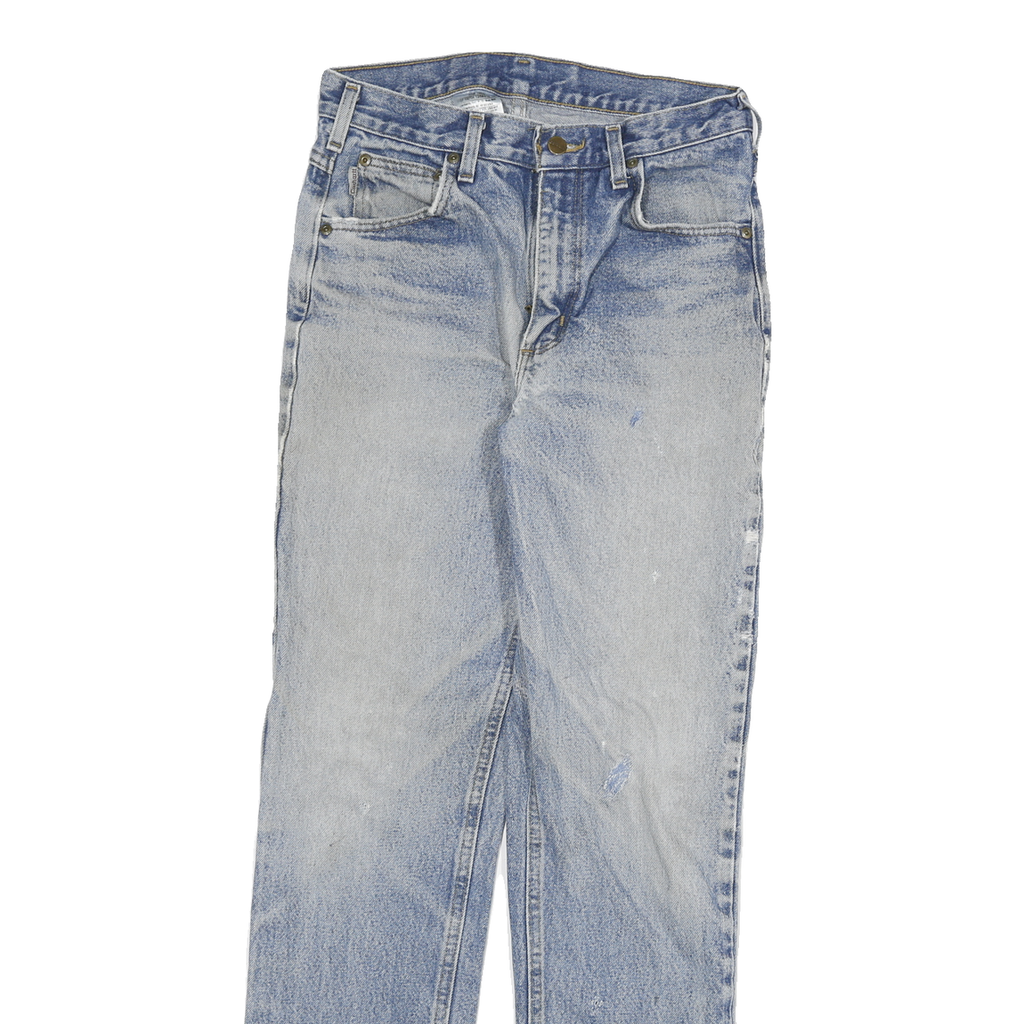 CARHARTT Mens Jeans Blue Regular Straight Denim Medium W28 L32 Zip Cotton Blend